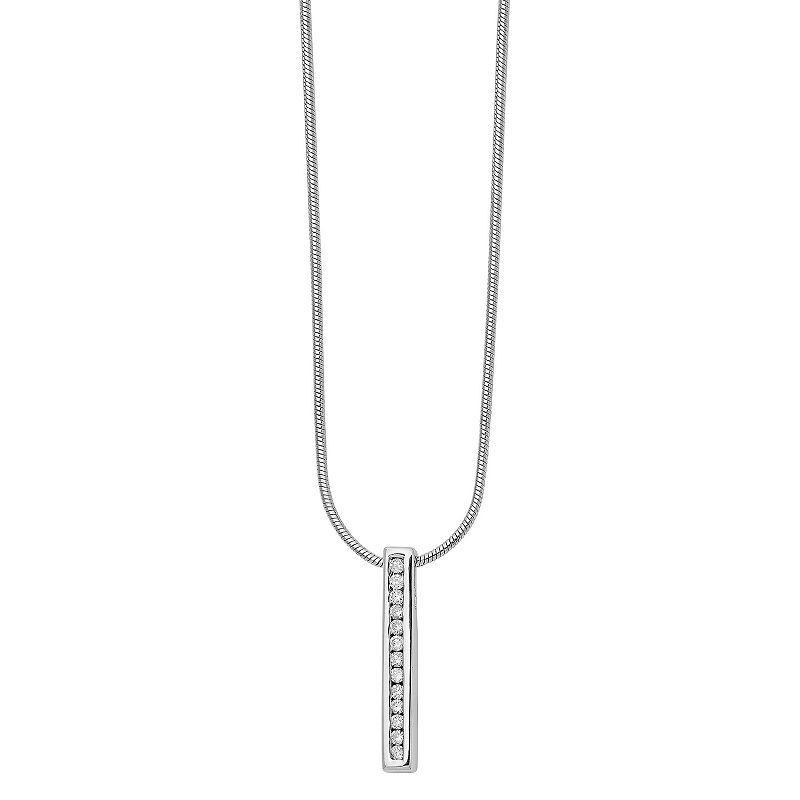 White Ice Sterling Silver Diamond Accent Necklace, Womens Product Image