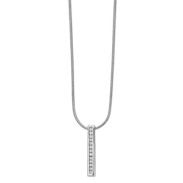 White Ice Sterling Silver Diamond Accent Necklace, Womens Product Image