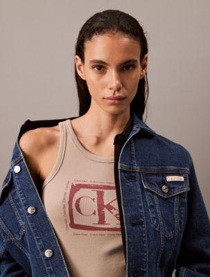 Cotton Contour Rib Logo Graphic Tank Product Image