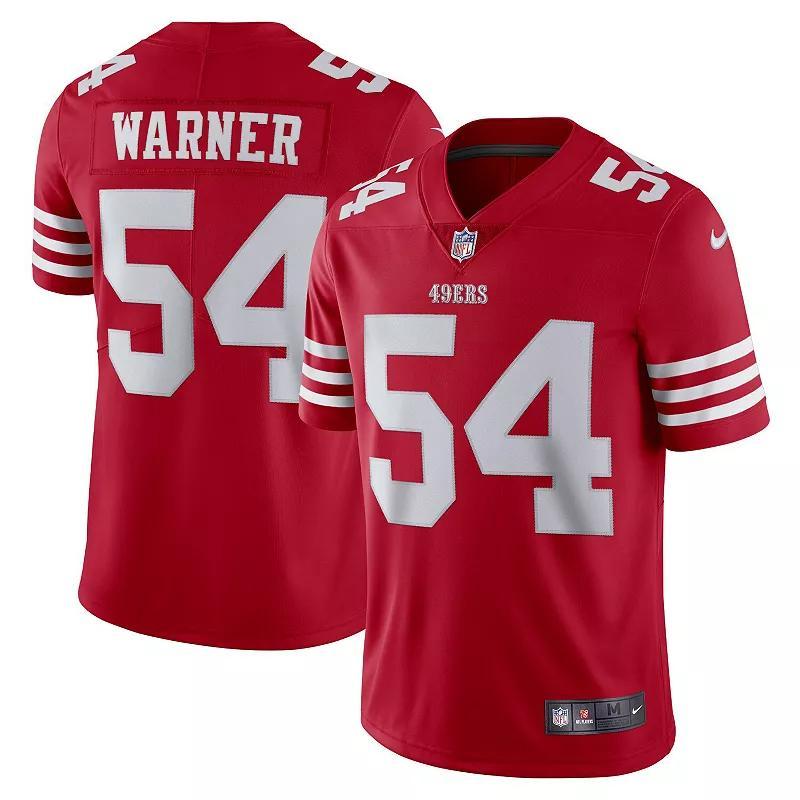 Mens Nike Fred Warner Scarlet San Francisco 49ers Vapor Limited Jersey Product Image