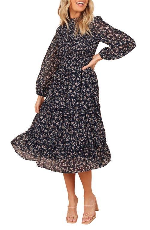 Petal and Pup Womens Edwina Shirred Frill Long Sleeve Midi Dress Product Image