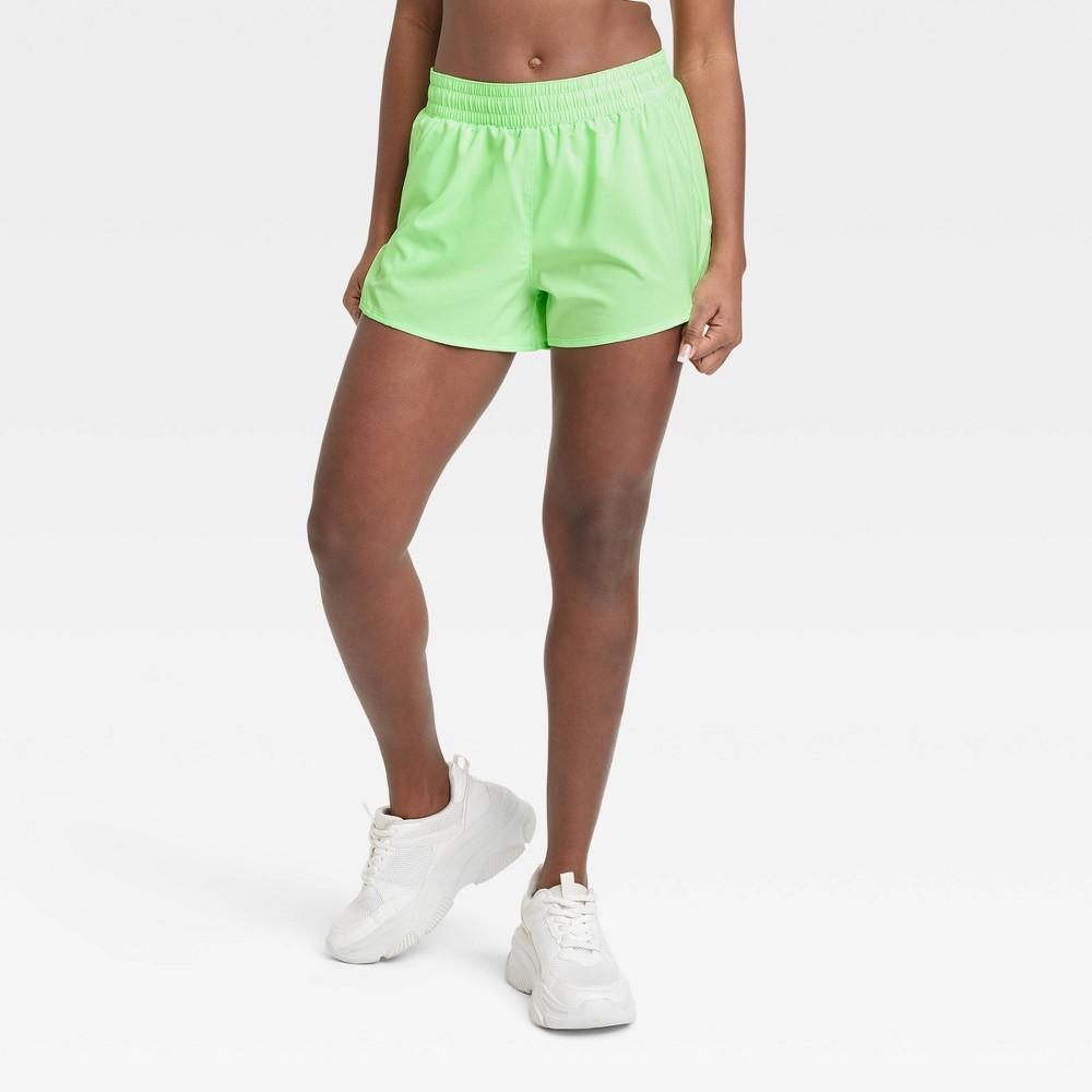 Womens Woven Mid-Rise Run Shorts 3 - All In Motion Light M Product Image