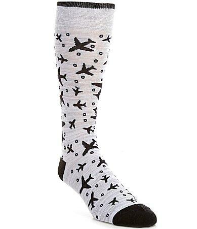 Johnston  Murphy Mens Pima Cotton Planes Novelty Socks Product Image