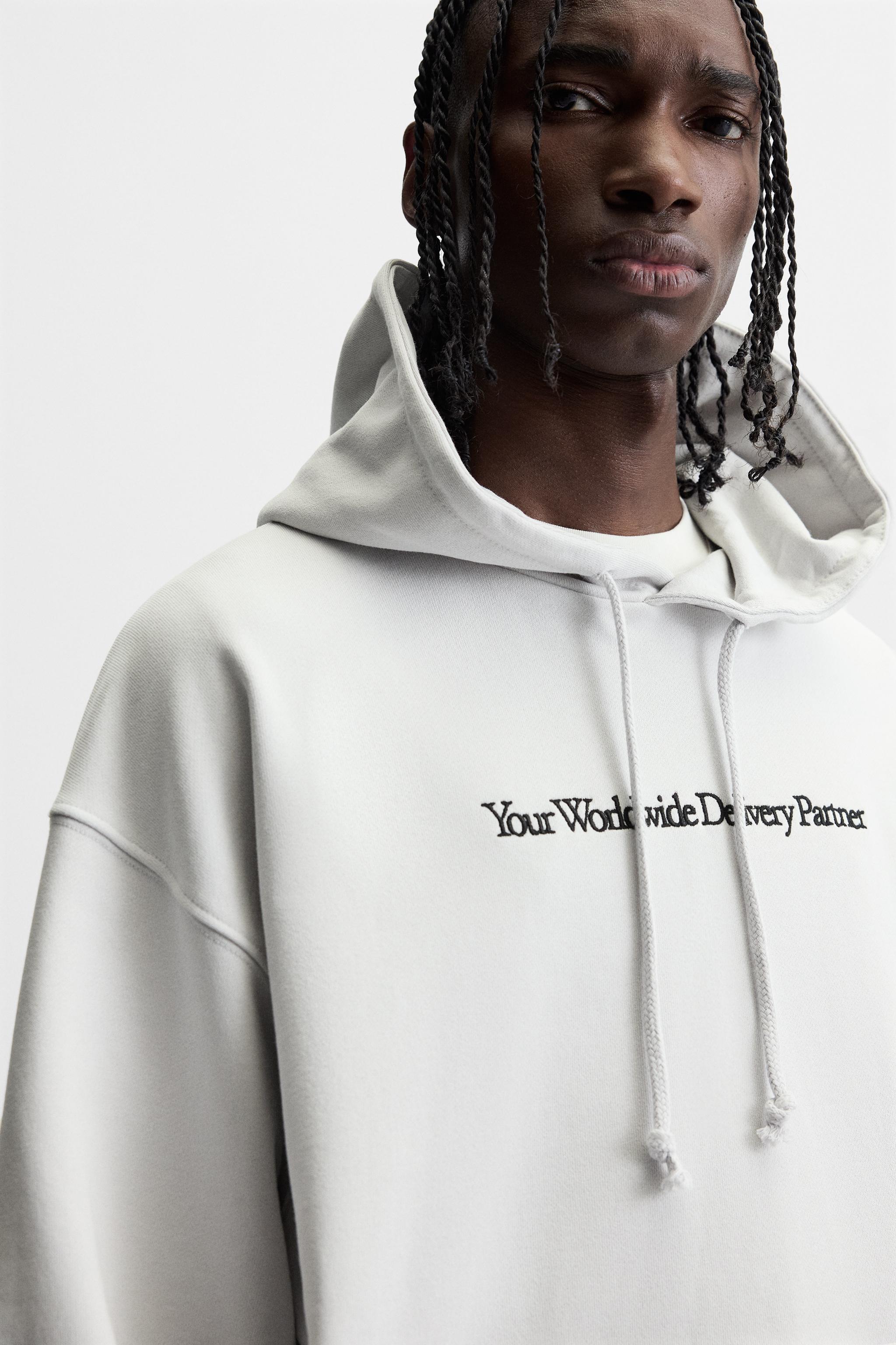 EMBROIDERED TEXT SWEATSHIRT Product Image