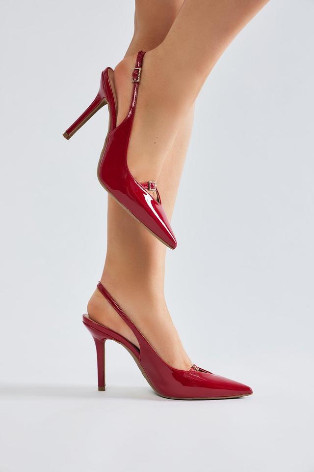 Elyna Slingback Pumps - Red Product Image