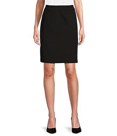 Calvin Klein Petite Size High Rise Luxe Stretch Pencil Skirt Product Image