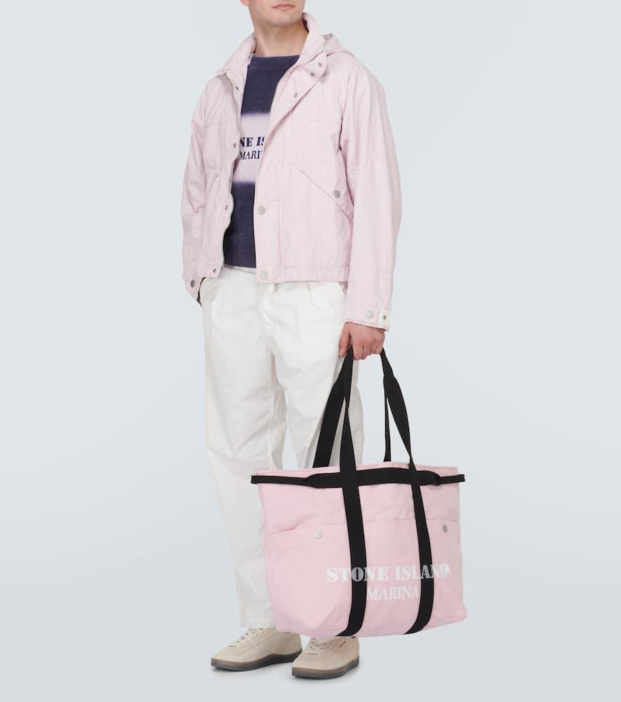 STONE ISLAND Marina Linen Canvas Jacket In Rose Product Image