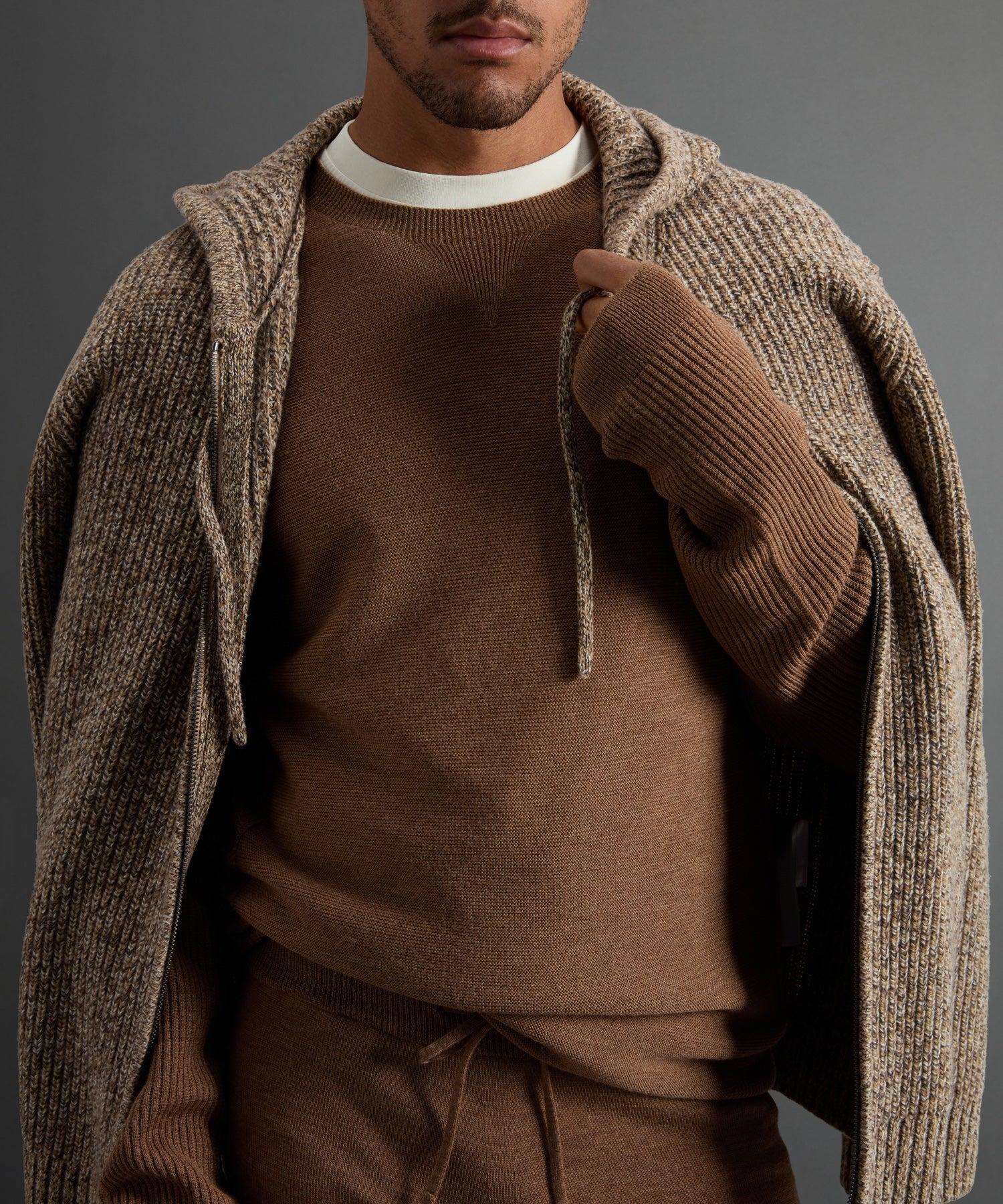 Todd Snyder X Woolrich Technical Merino Crewneck in Camel Product Image