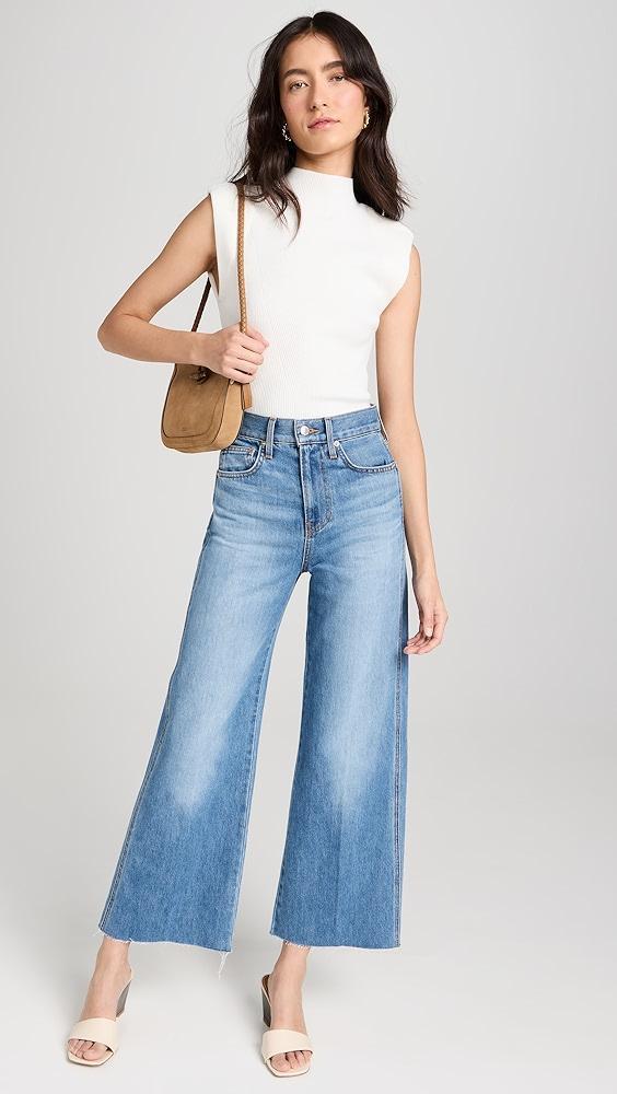 Veronica Beard Jean Taylor Cropped High Rise Wide Jeans | Shopbop Product Image