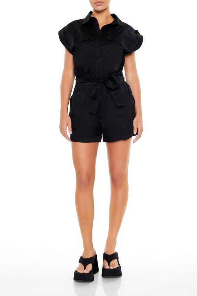 Poplin Tie-Waist Romper | Forever 21 Product Image