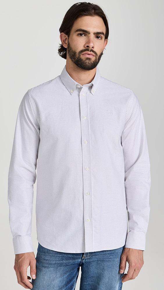 Les Deux Konrad Stripe Oxford Shirt | Shopbop Product Image