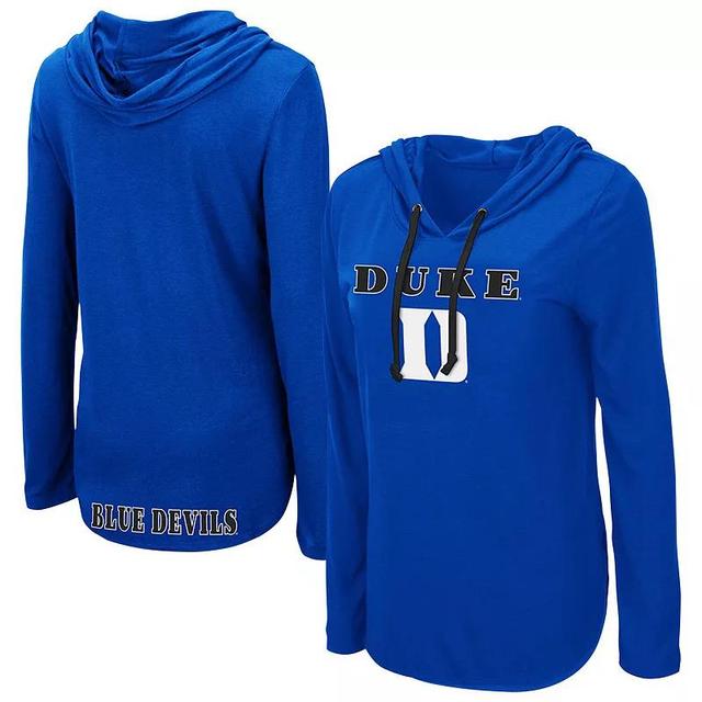 Womens Colosseum Royal Duke Devils My Lover Lightweight Long Sleeve Hoodie T-Shirt Product Image