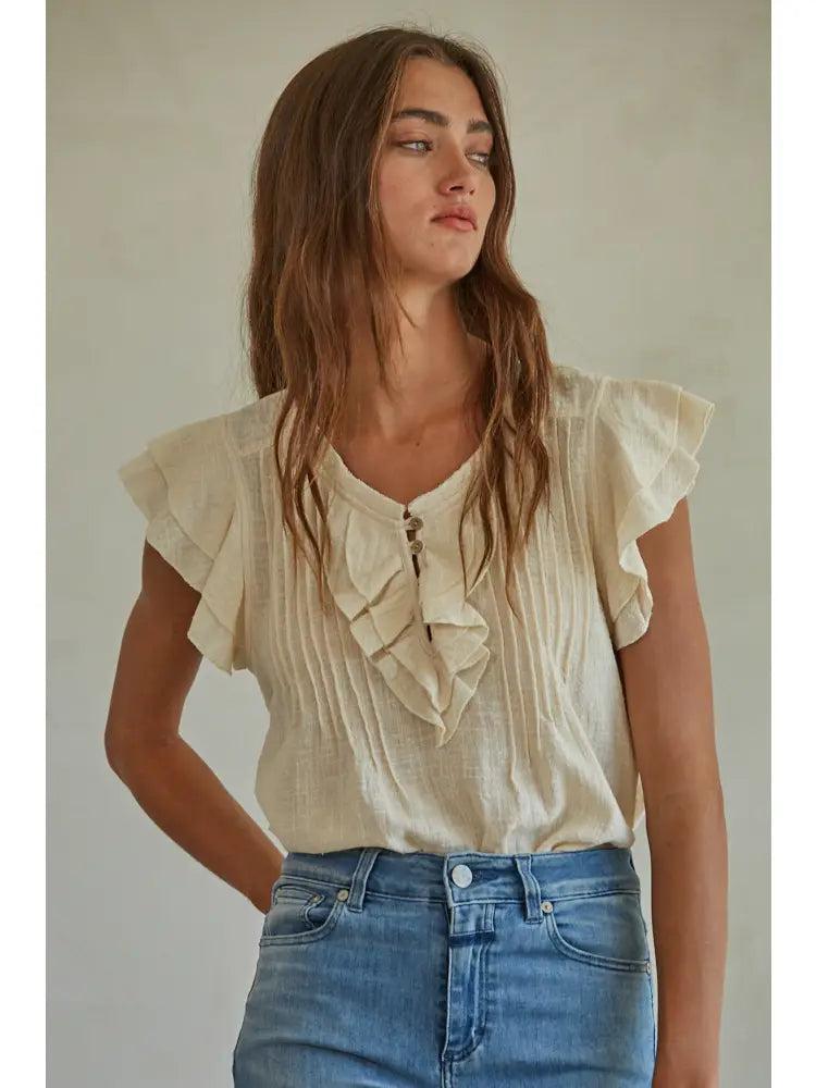 Maude Flutter Sleeve Top Product Image