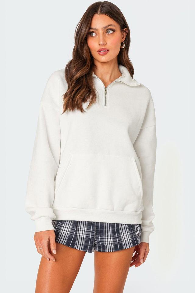 Oversized Quarter Zip Sweatshirt Product Image