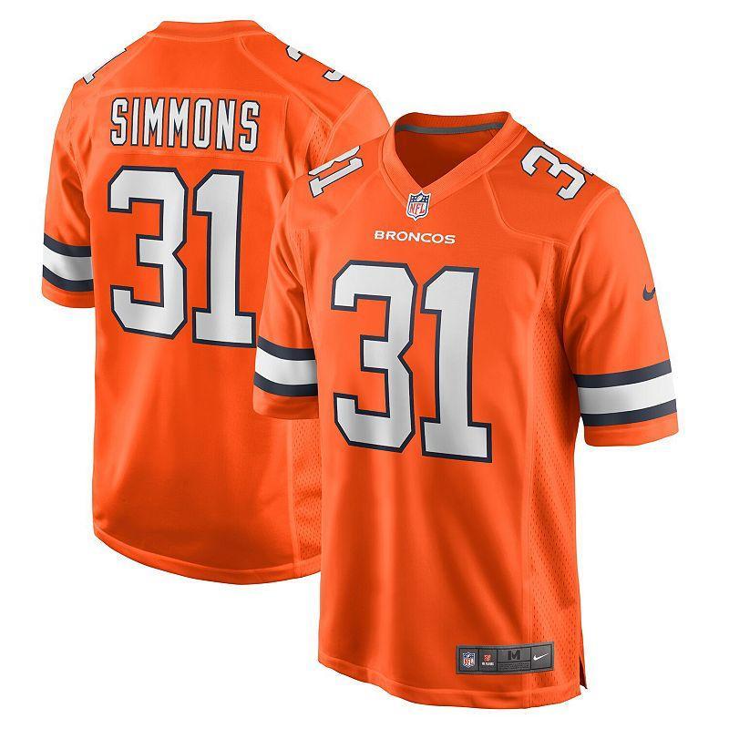 Mens Nike Justin Simmons Denver Broncos Alternate Game Jersey Product Image