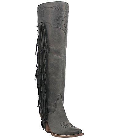 Dingo Sky High Womens Leather Thigh-High Boots Product Image