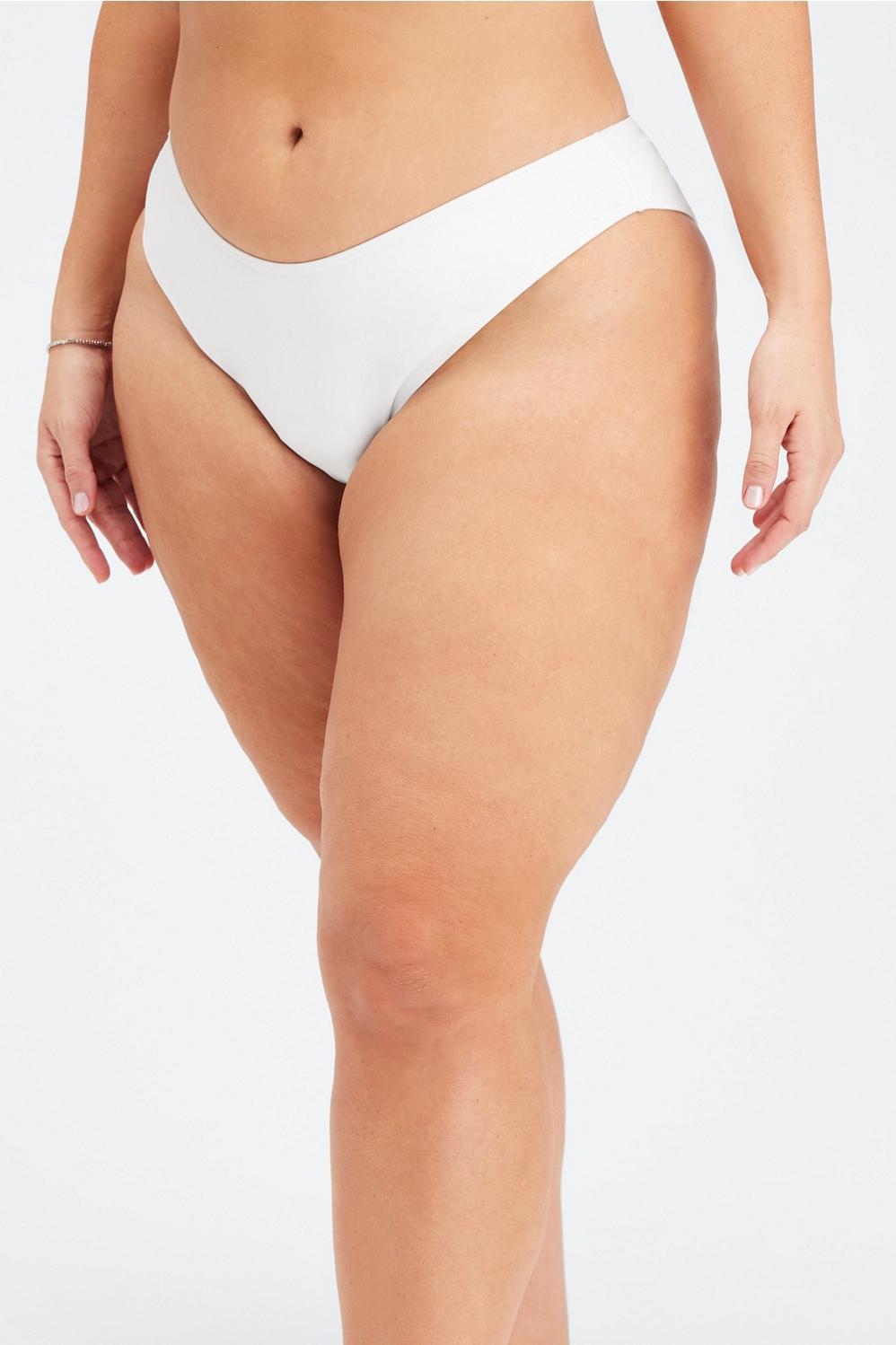 Fabletics High-Cut Classic Bikini Bottom Womens white Size S Product Image