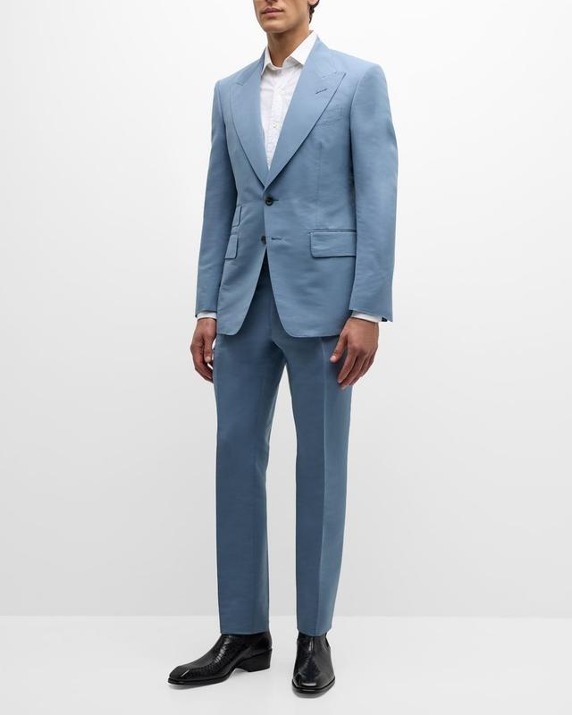 Mens Shelton Piece-Dyed Poplin Suit Product Image