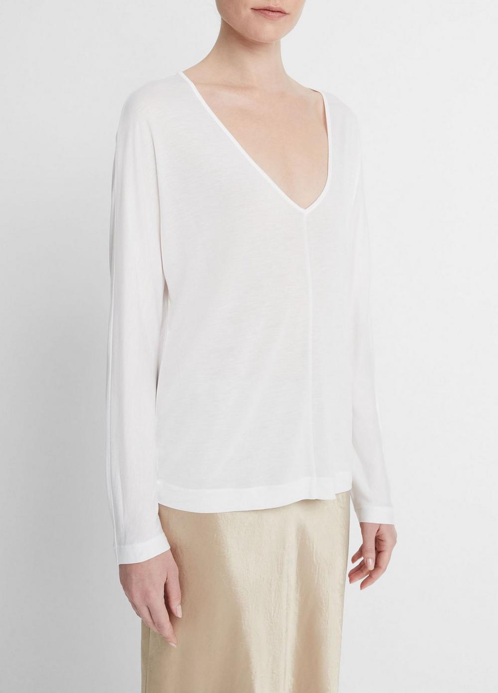 Relaxed V-Neck Dolman T-Shirt Product Image