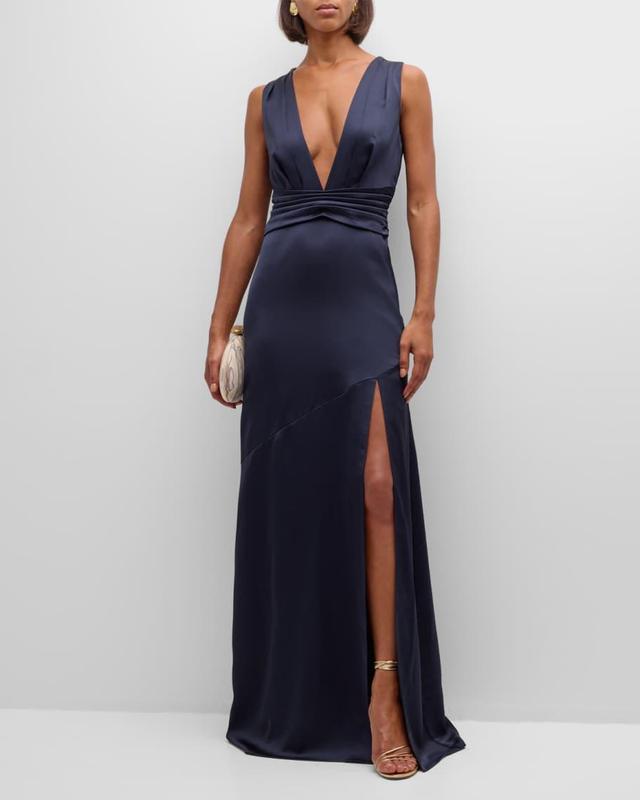 Ameera Sleeveless Deep V-Neck Gown Product Image