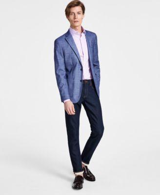 Calvin Klein Mens Solid Slim-Fit Soft Sport Coat - Heather Product Image