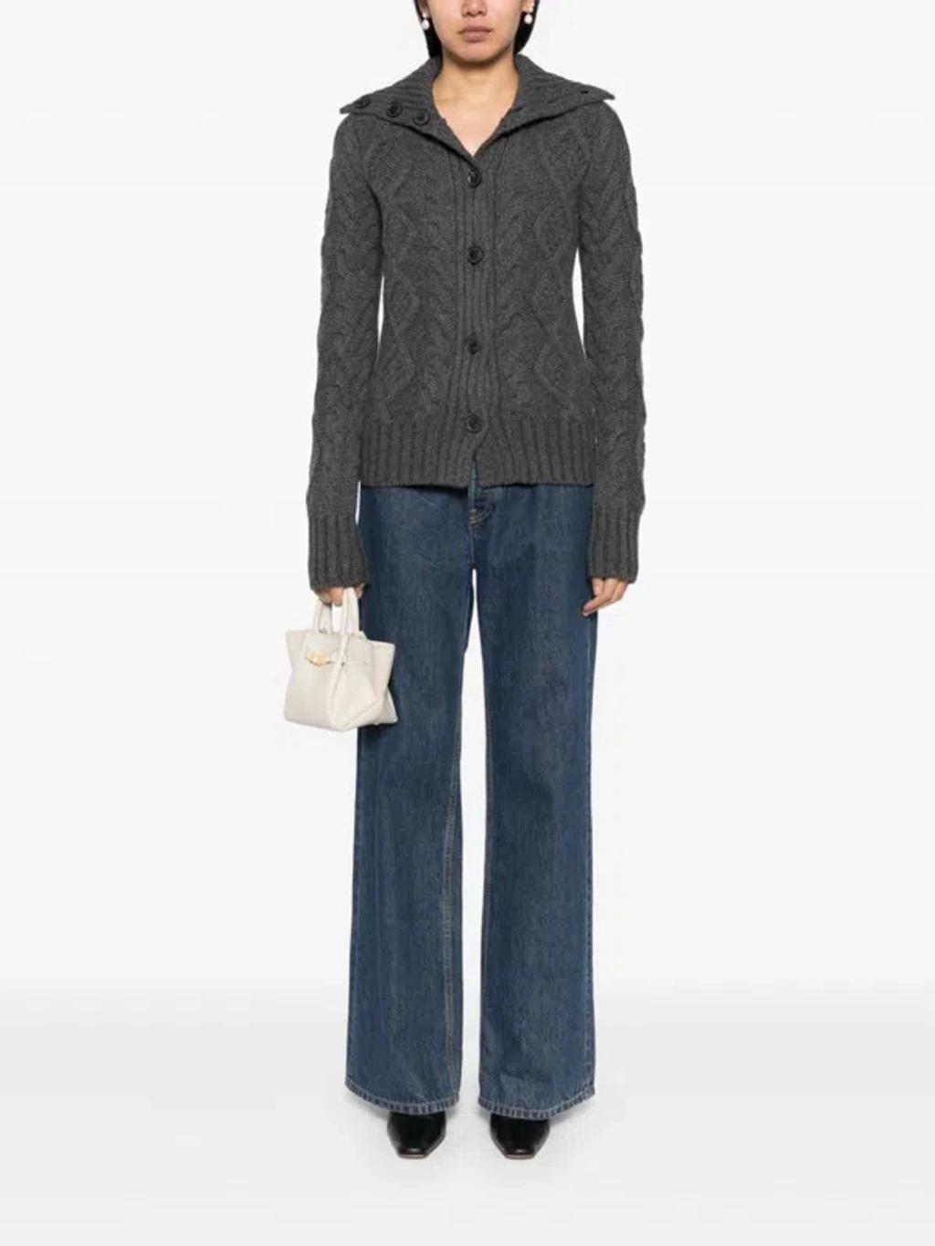 NILI LOTAN Allegra Cardigan In Grey Product Image