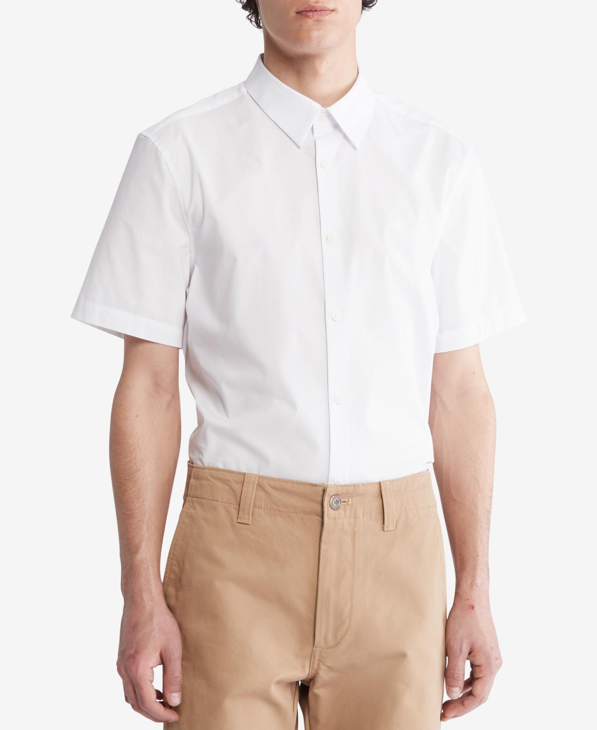 Calvin Klein Mens Slim-Fit Stretch Solid Shirt Product Image