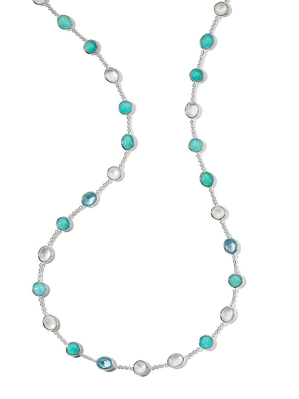 Womens 925 Rock Candy Luce Sterling Silver 7-Stone Cascata Station Necklace Product Image