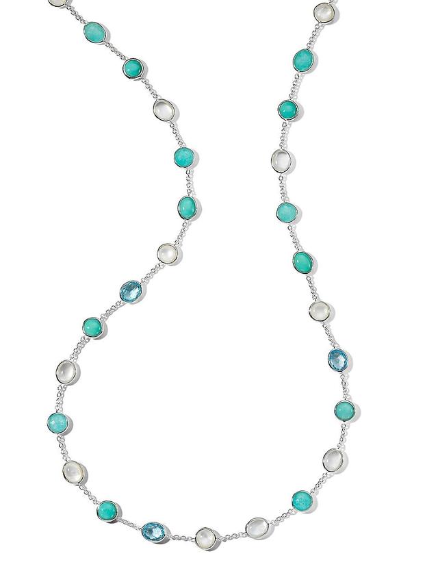 Womens 925 Rock Candy Luce Sterling Silver 7-Stone Cascata Station Necklace Product Image