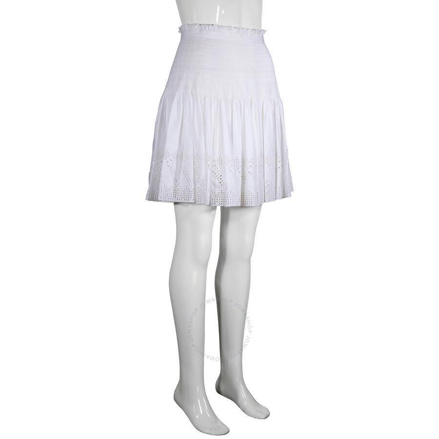 CHLOÉ Chloe Ladies White Pleated Mini Skirt Product Image