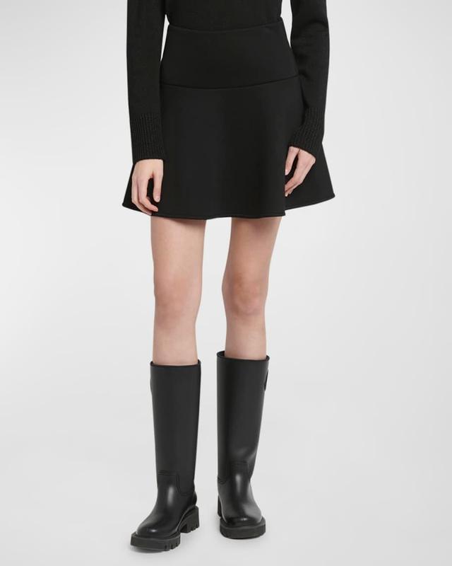 Neoprene Lined Flared Mini Skirt Product Image