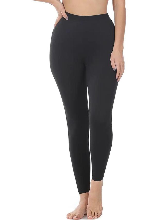 Microfiber Full Length Black Leggings Female Product Image