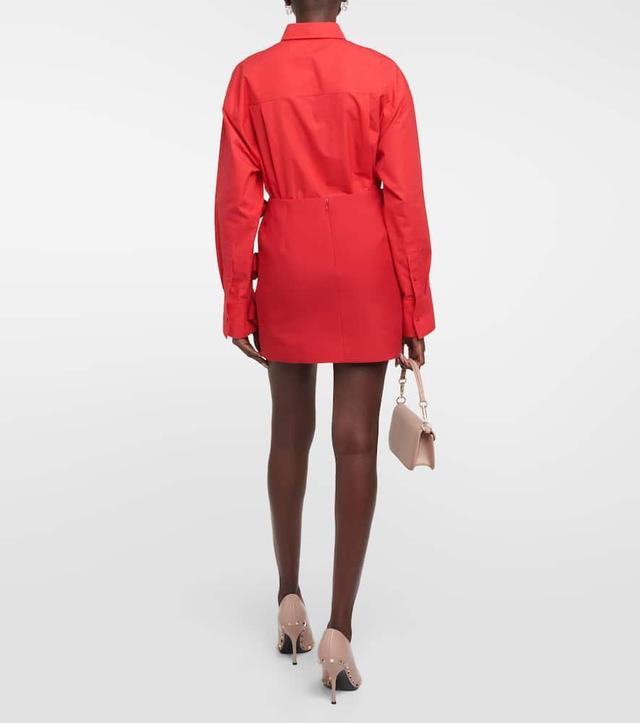 VALENTINO Crêpe Couture Miniskirt In Red Product Image