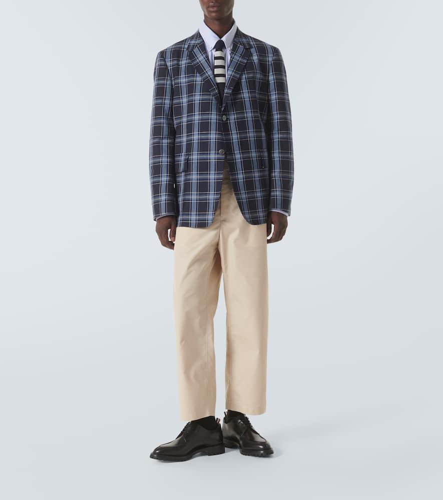 THOM BROWNE Cotton Oxford Shirt In Blue Product Image