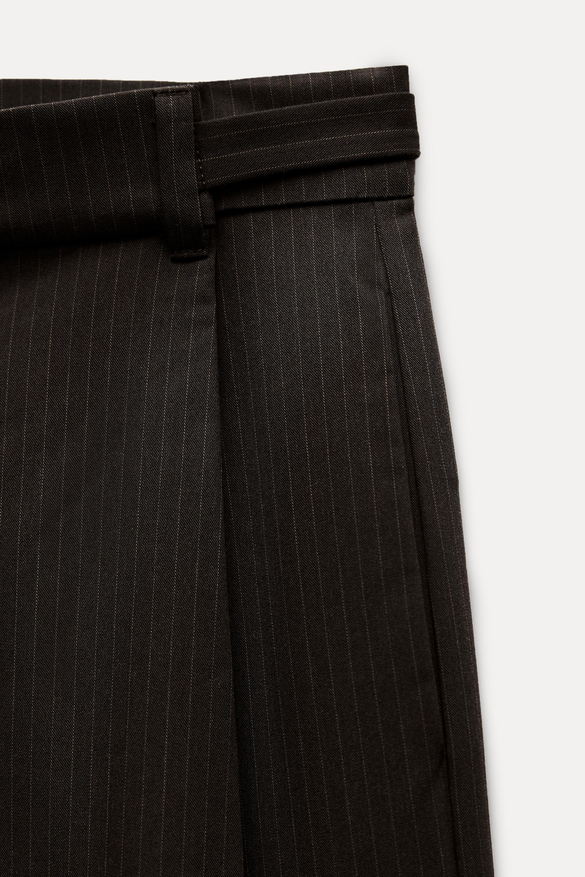 PINSTRIPE PANTS WITH BELT LOOPS Product Image