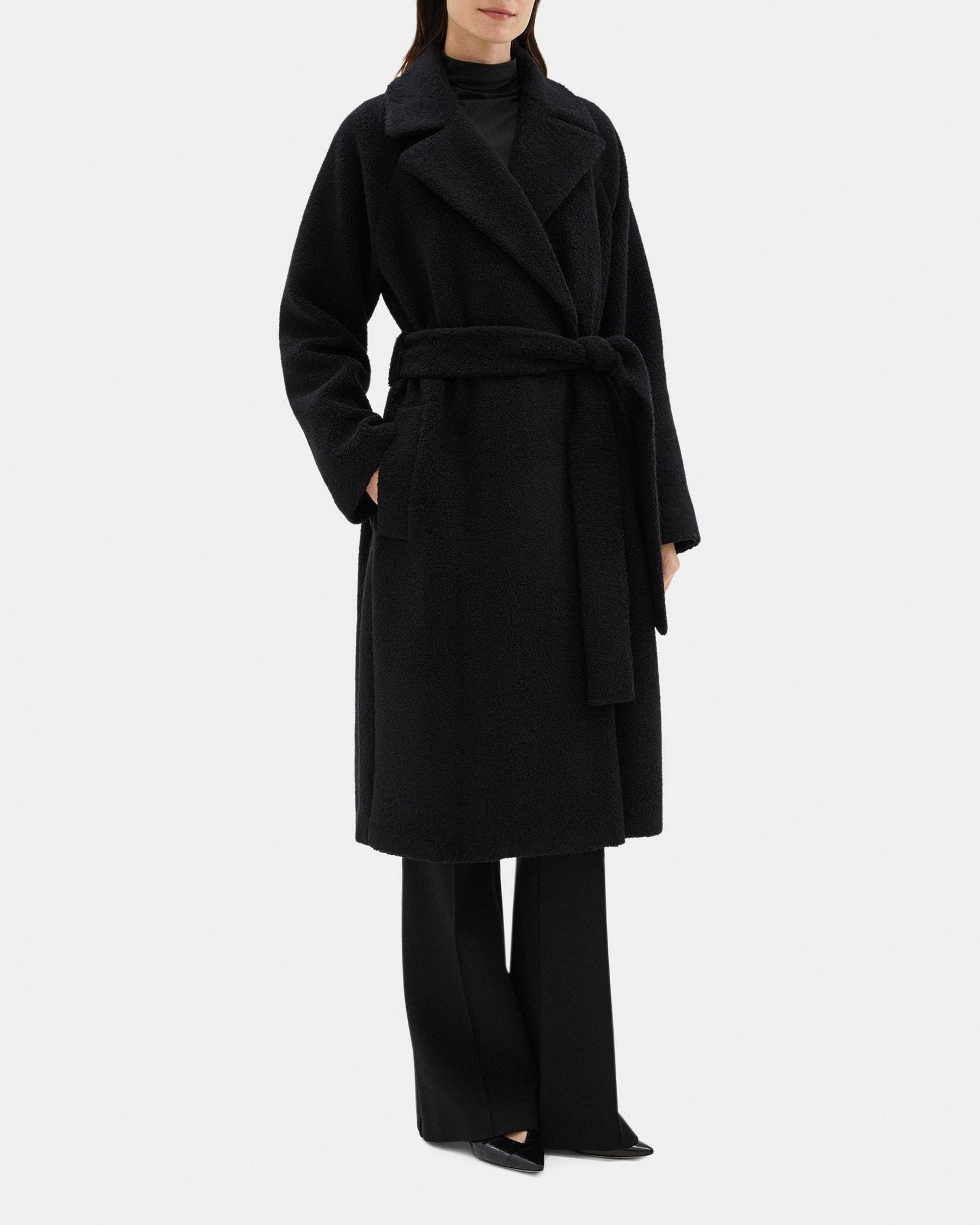 Wrap Coat in Teddy Fleece Product Image