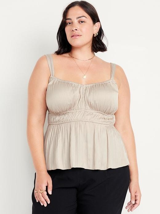 Waist-Defined Satin Top Product Image