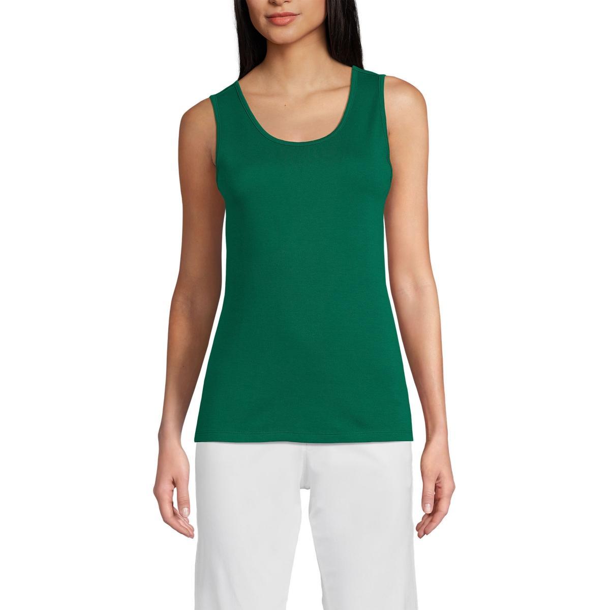 Lands End Womens Tall Cotton Tank Top Product Image