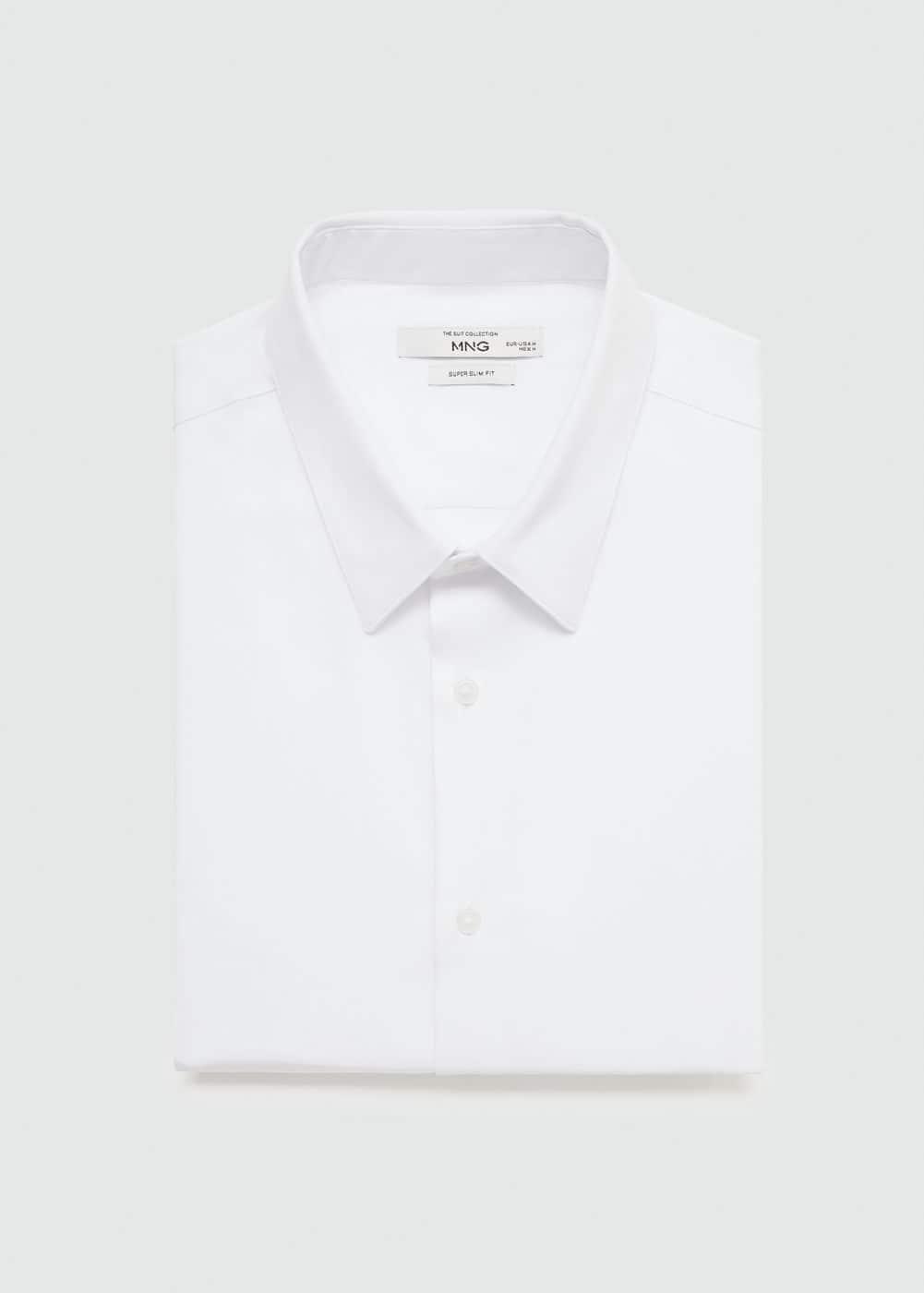 MANGO MAN - Super slim-fit poplin suit shirt whiteMen Product Image