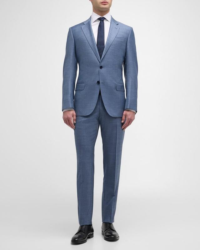 Mens Textured Wool Suit Product Image