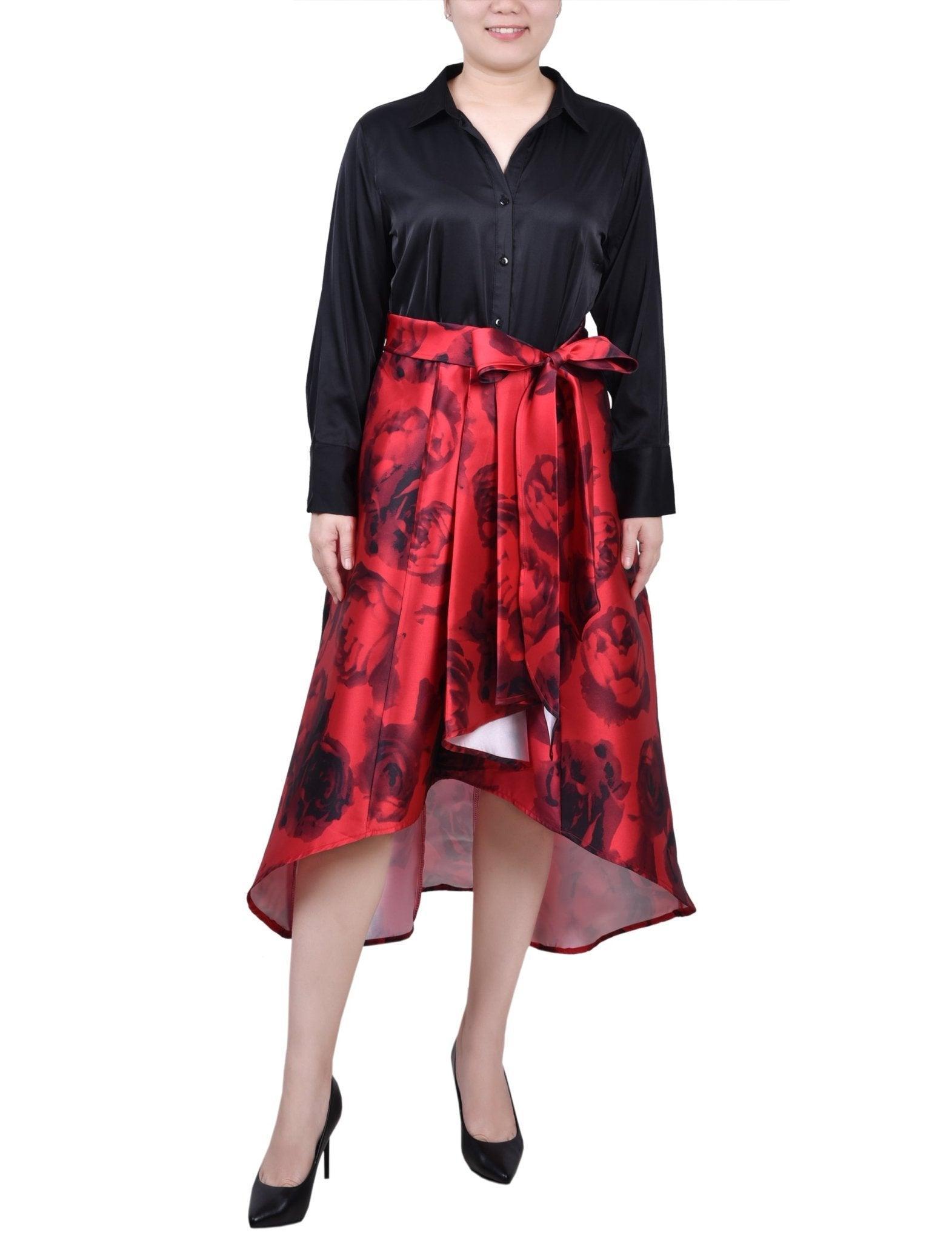 Satin/Mikado Dress - Petite Product Image