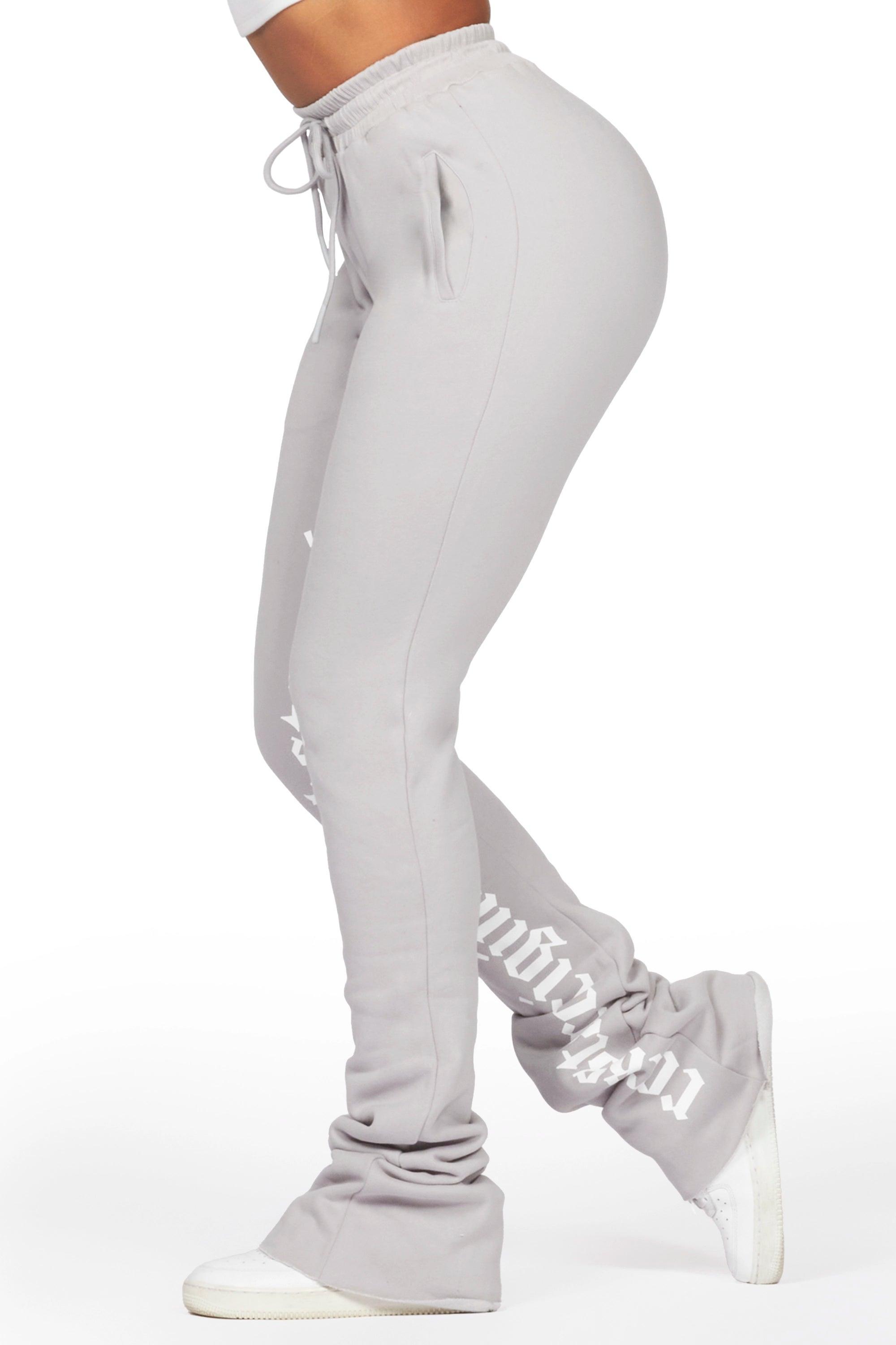 Blakely Heather Grey Super Stacked Pant Female Product Image