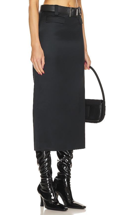 Helsa Heavy Satin Column Skirt Size L, XL. Product Image