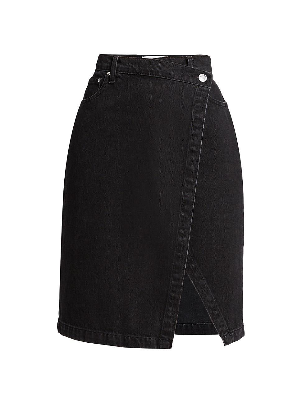 Womens Aine Asymmetric Denim Skirt Product Image