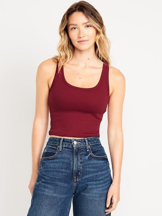 Ribbed Crop Tank Top Product Image