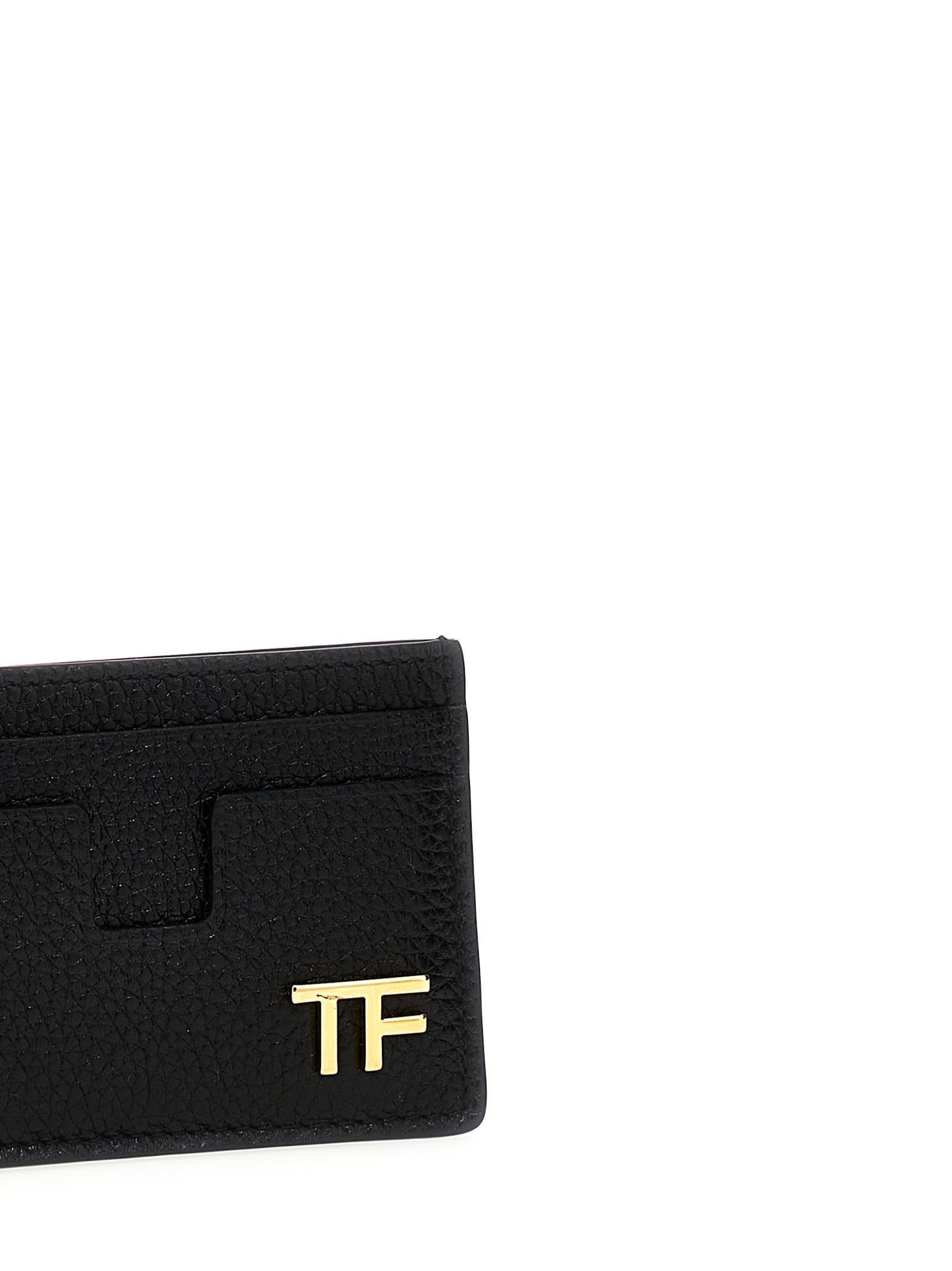 Logo Card Holder In Black Product Image