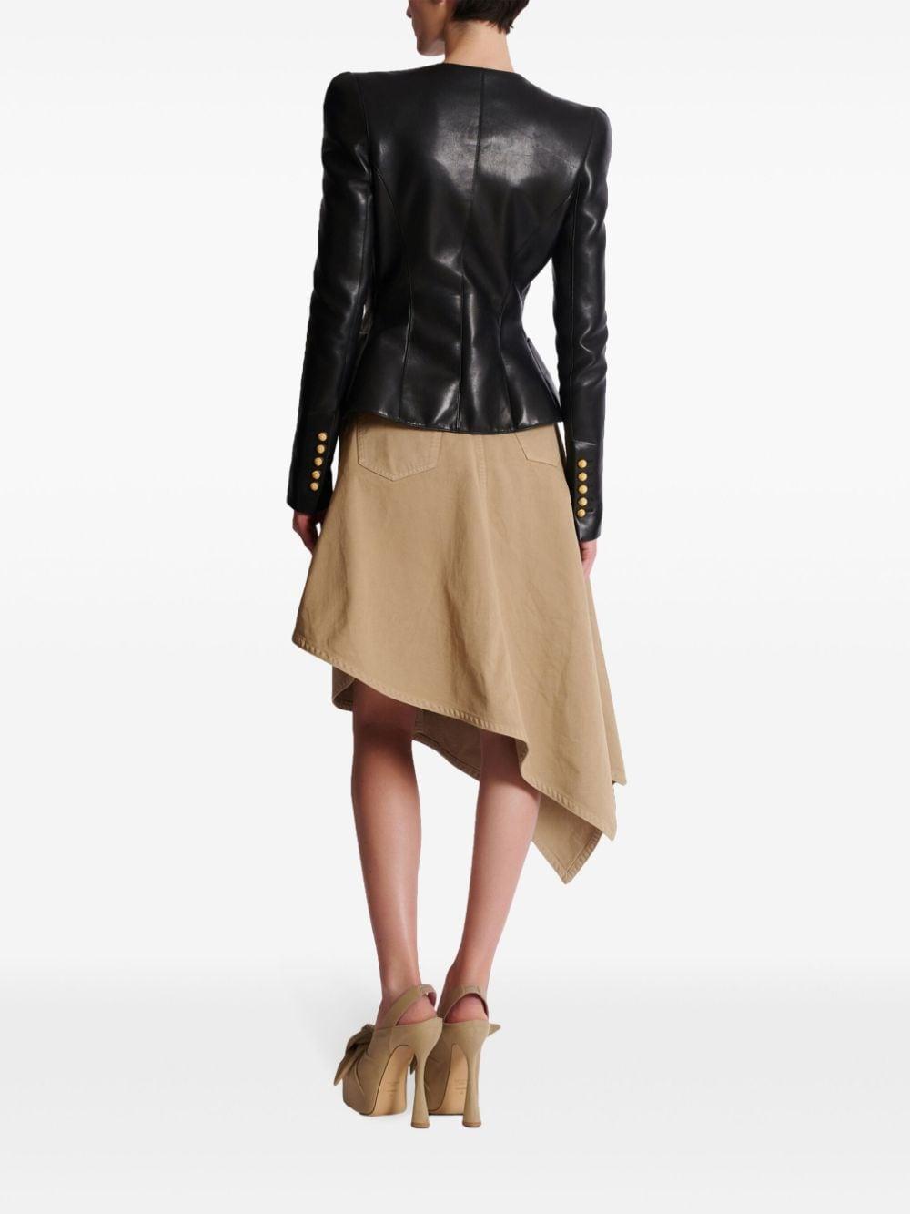 leather peplum jacket Product Image