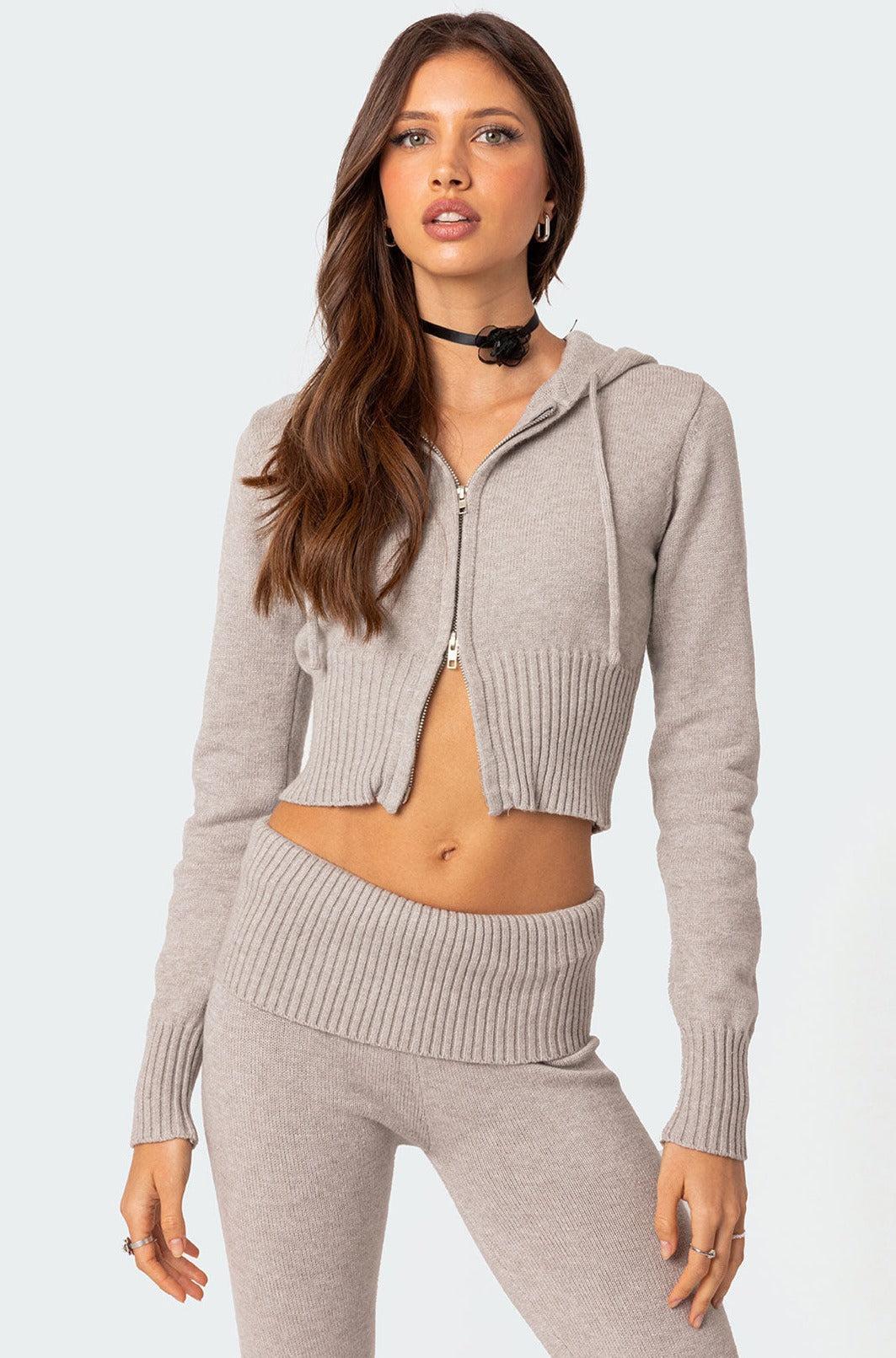 Desiree Knitted Hooded Cardigan Product Image