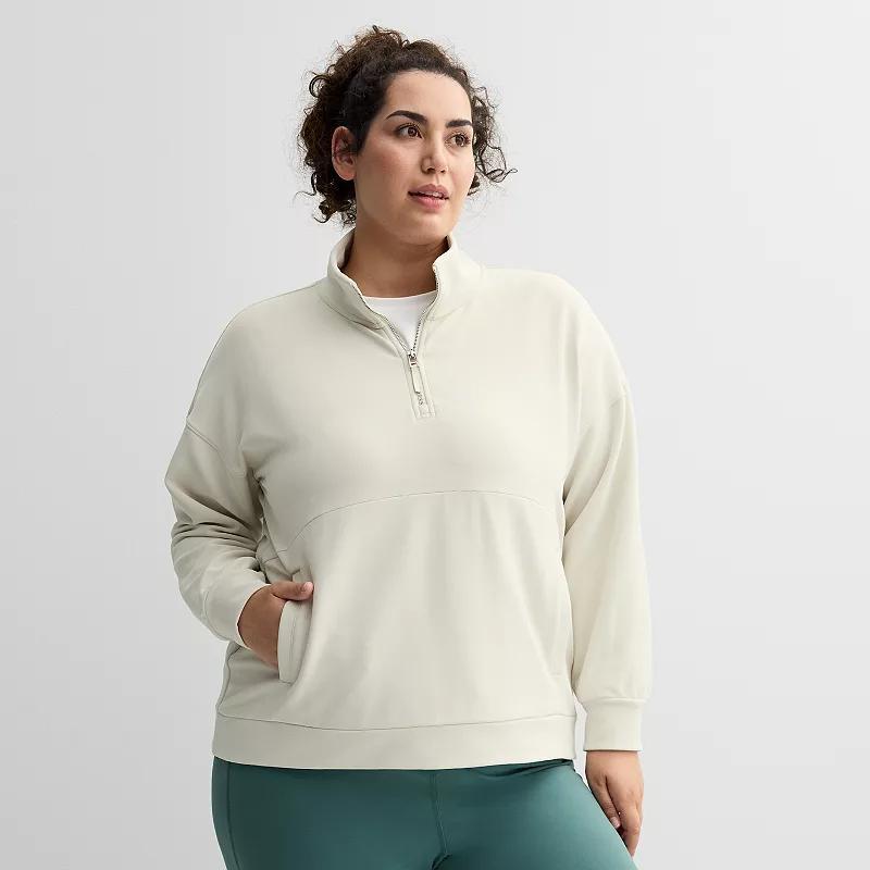 Plus Size Tek Gear Ottoman 1/4-Zip Sweater, Womens Product Image