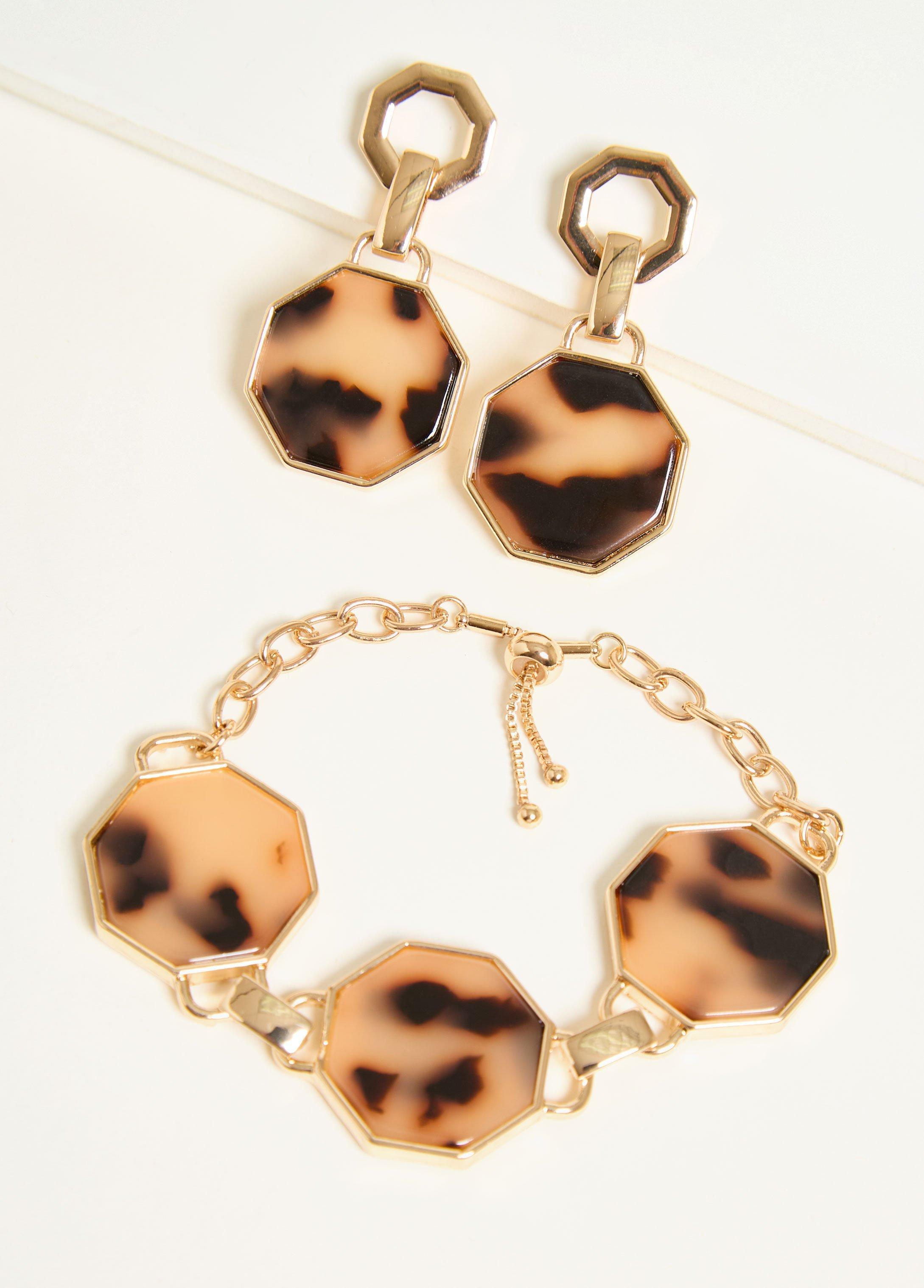 Plus Size Tortoiseshell Bracelet Set Ashley Stewart Product Image